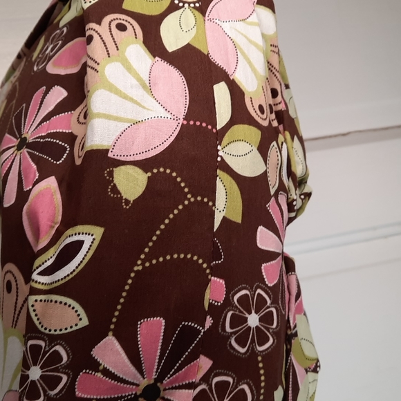 Purse Shoulder Messenger Crossbody Diaper Pockets Lightweight Cotton Floral - Picture 8 of 15